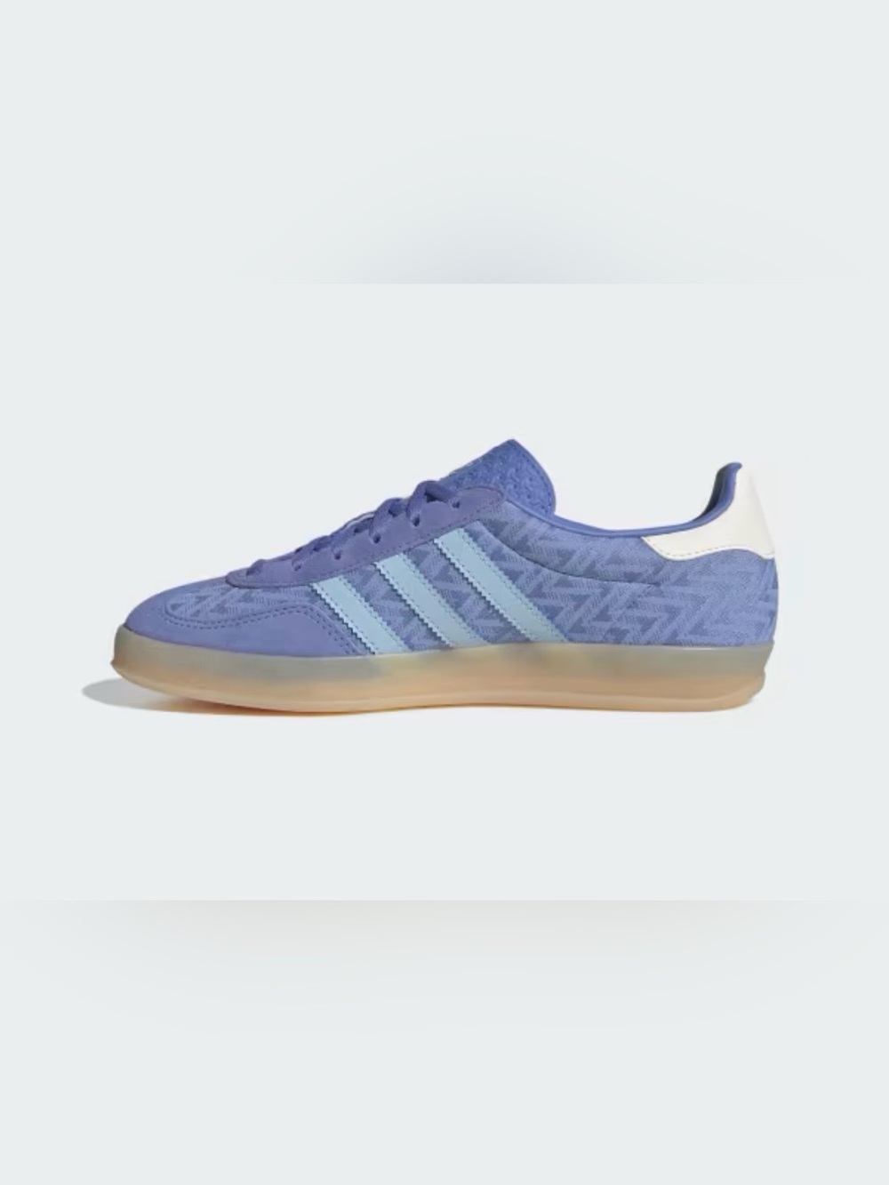 adidas Purple Suede Gazelle Sneakers with Light Blue Stripes - Picture 6 of 9